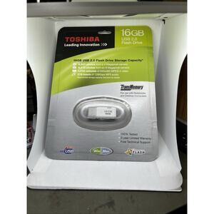 Toshiba 16 Gb USB 2.0 Flash Drive - TransMemory White New Sealed